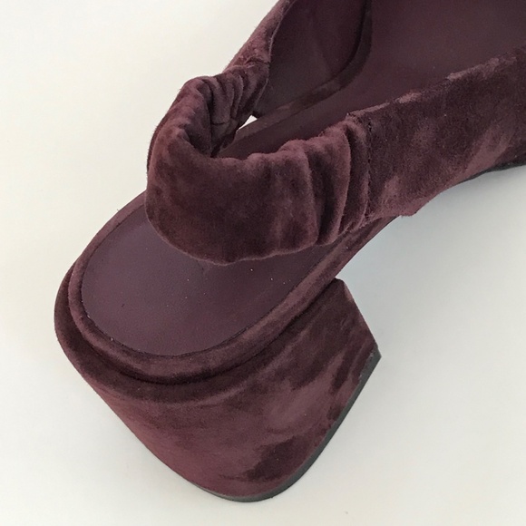 AEROSOLES Altona Slingback Block Heel Pumps Burgundy Women’s Size 7 - Picture 8 of 16